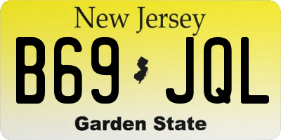 NJ license plate B69JQL