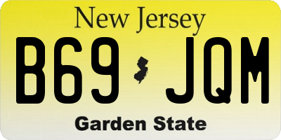 NJ license plate B69JQM