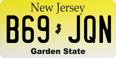 NJ license plate B69JQN