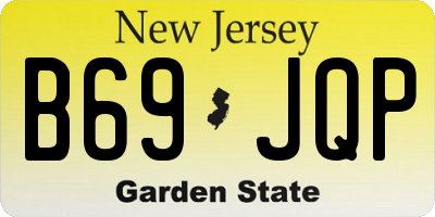 NJ license plate B69JQP