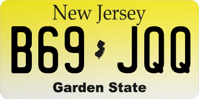 NJ license plate B69JQQ