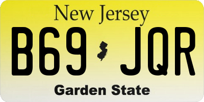 NJ license plate B69JQR