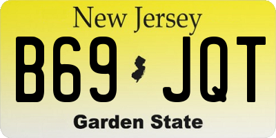 NJ license plate B69JQT