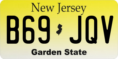 NJ license plate B69JQV