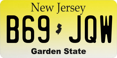 NJ license plate B69JQW