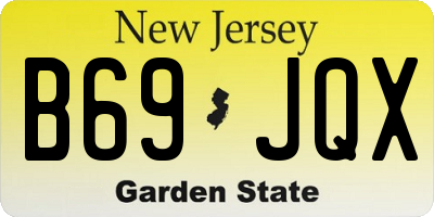 NJ license plate B69JQX