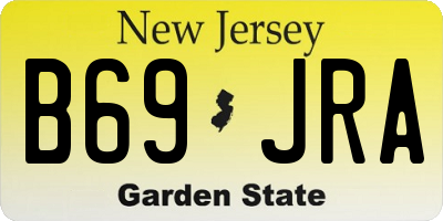NJ license plate B69JRA