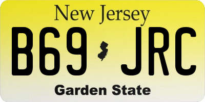 NJ license plate B69JRC