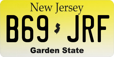 NJ license plate B69JRF