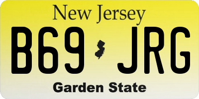 NJ license plate B69JRG