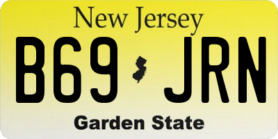 NJ license plate B69JRN