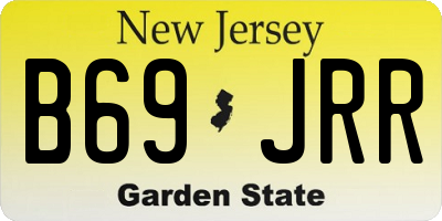 NJ license plate B69JRR