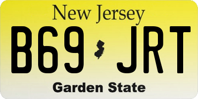 NJ license plate B69JRT