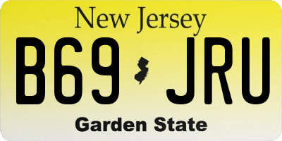 NJ license plate B69JRU