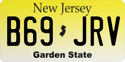 NJ license plate B69JRV
