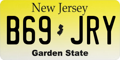 NJ license plate B69JRY