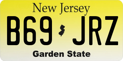 NJ license plate B69JRZ