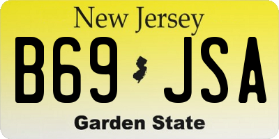 NJ license plate B69JSA