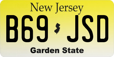 NJ license plate B69JSD