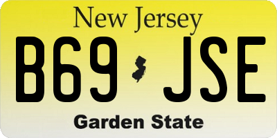 NJ license plate B69JSE