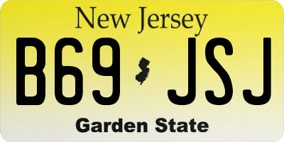 NJ license plate B69JSJ