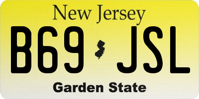 NJ license plate B69JSL