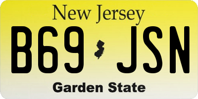 NJ license plate B69JSN
