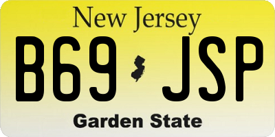 NJ license plate B69JSP
