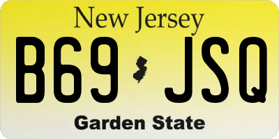 NJ license plate B69JSQ