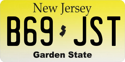 NJ license plate B69JST