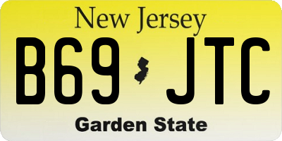 NJ license plate B69JTC