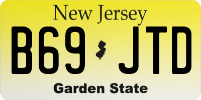 NJ license plate B69JTD