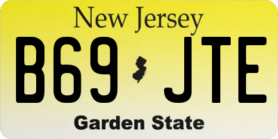 NJ license plate B69JTE