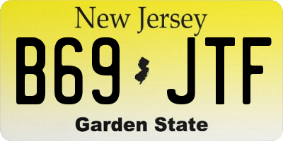 NJ license plate B69JTF