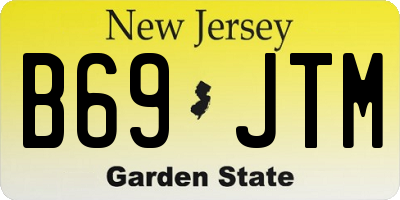 NJ license plate B69JTM