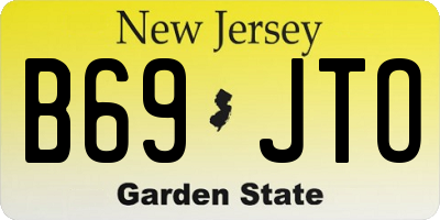 NJ license plate B69JTO