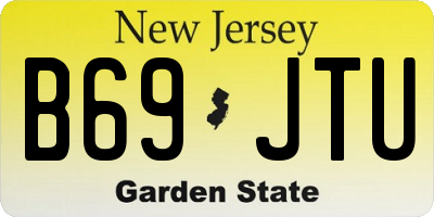 NJ license plate B69JTU