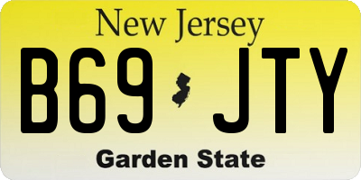 NJ license plate B69JTY