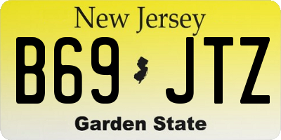 NJ license plate B69JTZ