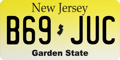 NJ license plate B69JUC