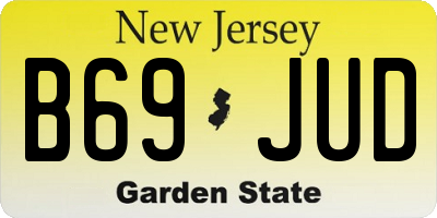 NJ license plate B69JUD
