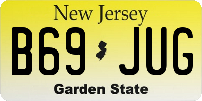 NJ license plate B69JUG