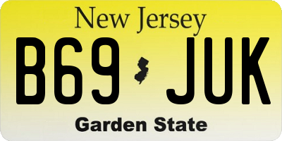 NJ license plate B69JUK