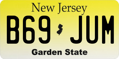 NJ license plate B69JUM