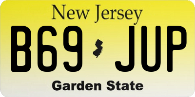 NJ license plate B69JUP