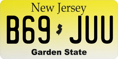 NJ license plate B69JUU
