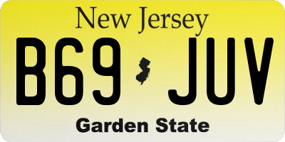 NJ license plate B69JUV