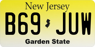 NJ license plate B69JUW