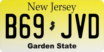 NJ license plate B69JVD