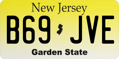 NJ license plate B69JVE